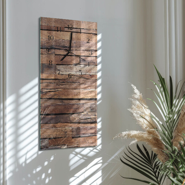 Horloge murale verticale Bois