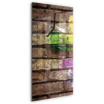 Horloge murale verticale Brique