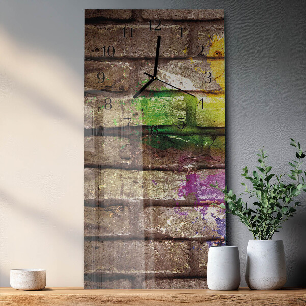 Horloge murale verticale Brique
