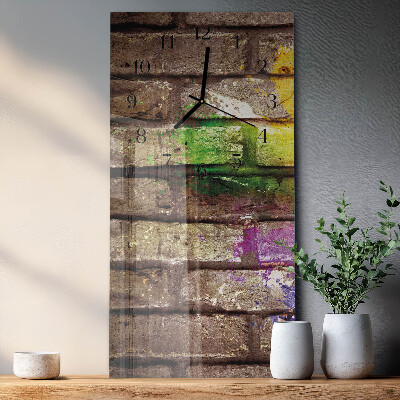 Horloge murale verticale Brique