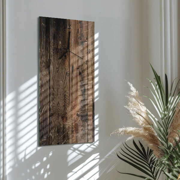 Horloge murale verticale Bois