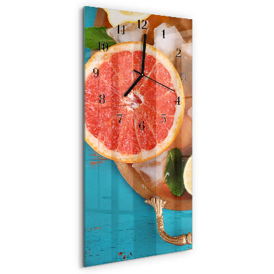 Horloge murale verticale Pamplemousse