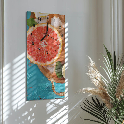 Horloge murale verticale Pamplemousse