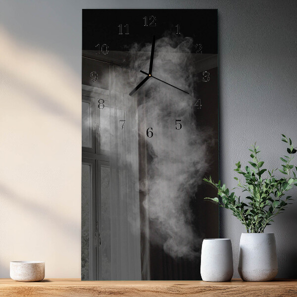 Horloge murale verticale Fumée