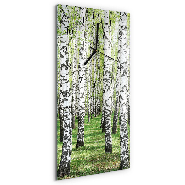 Horloge murale verticale Bouleau