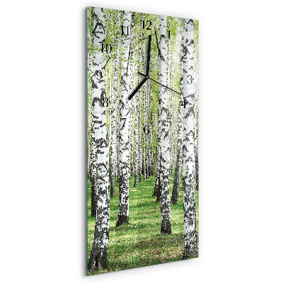 Horloge murale verticale Bouleau