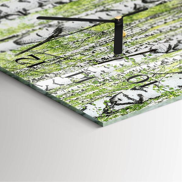 Horloge murale verticale Bouleau
