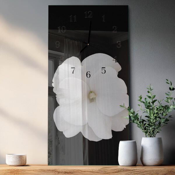 Horloge murale verticale Fleur