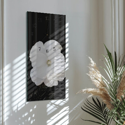 Horloge murale verticale Fleur