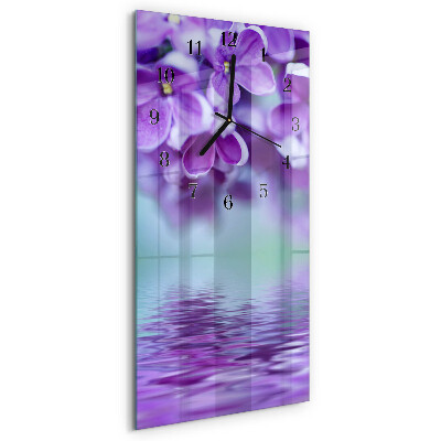 Horloge murale verticale Lilas