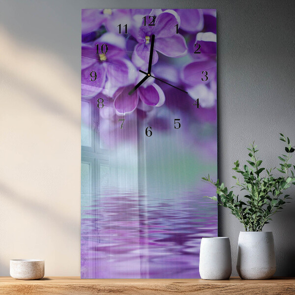 Horloge murale verticale Lilas