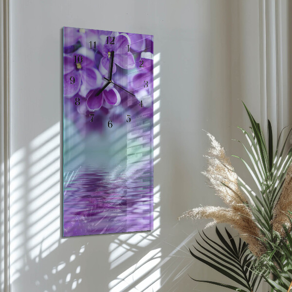 Horloge murale verticale Lilas
