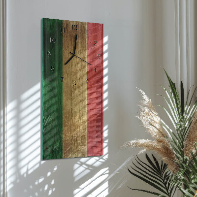 Horloge murale verticale drapeau italien