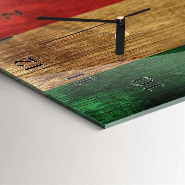 Horloge murale verticale drapeau italien