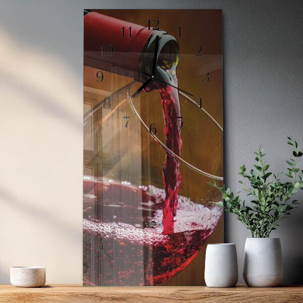 Horloge murale verticale Vin