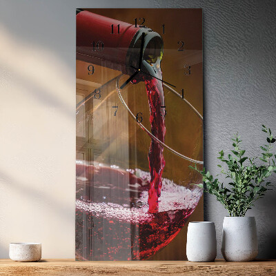 Horloge murale verticale Vin