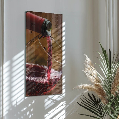 Horloge murale verticale Vin