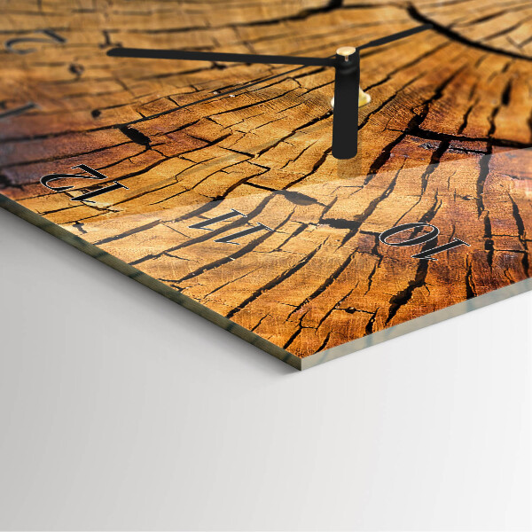 Horloge murale verticale Grains de bois