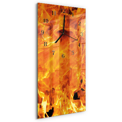 Horloge murale verticale Feu