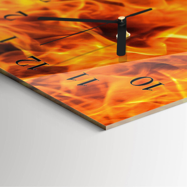 Horloge murale verticale Feu