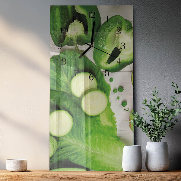 Horloge murale verticale Légumes