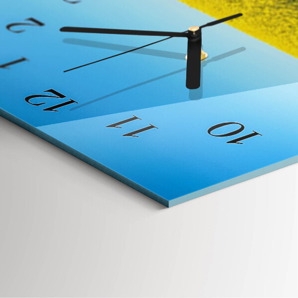 Horloge murale verticale Champ de fleurs