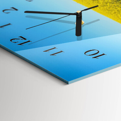 Horloge murale verticale Champ de fleurs