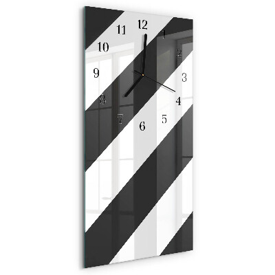 Horloge murale verticale Rayures