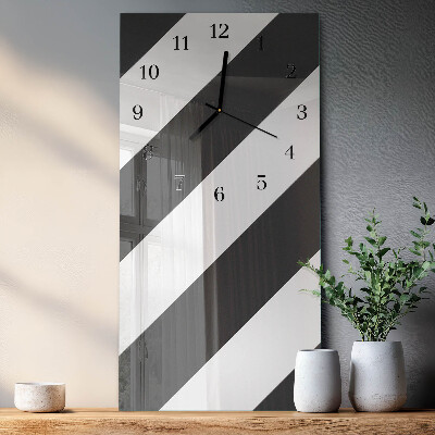 Horloge murale verticale Rayures