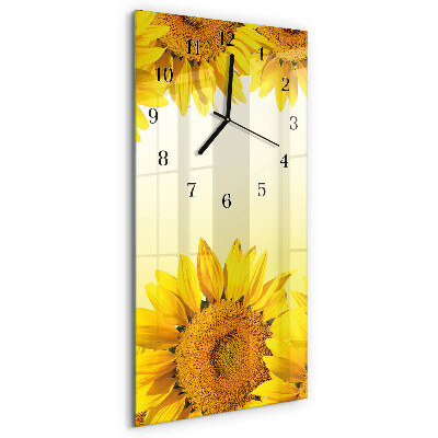 Horloge murale verticale Tournesol