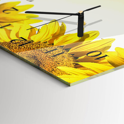 Horloge murale verticale Tournesol
