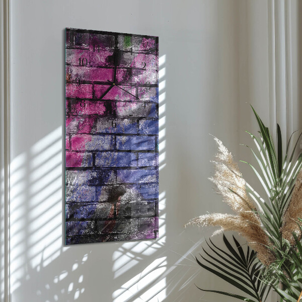 Horloge murale verticale Brique