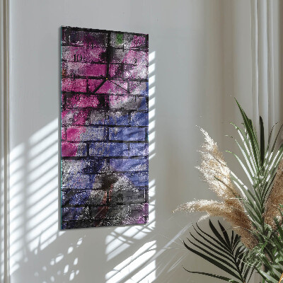 Horloge murale verticale Brique