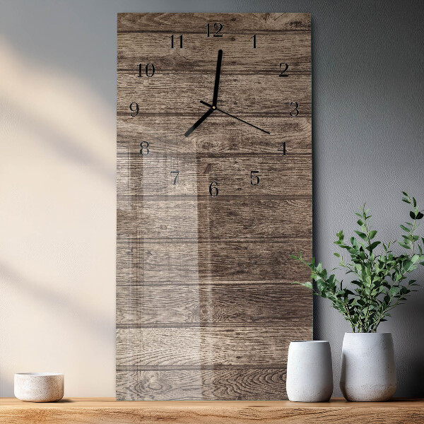 Horloge murale verticale Bois