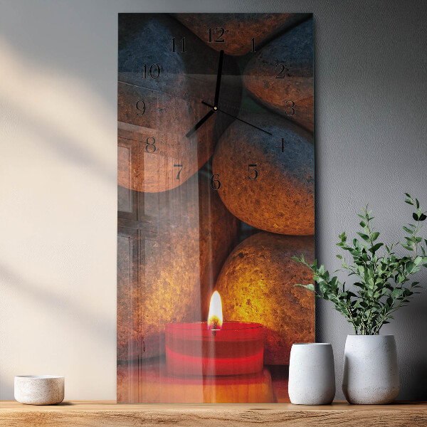 Horloge murale verticale Pierres