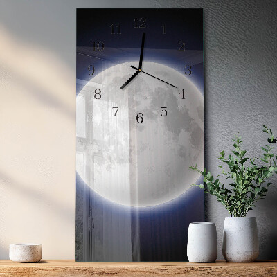 Horloge murale verticale Lune