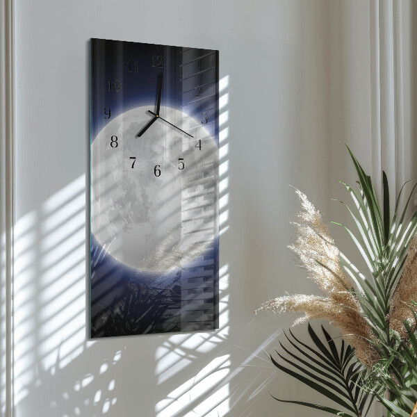 Horloge murale verticale Lune