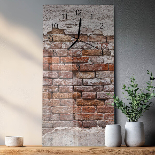 Horloge murale verticale Brique
