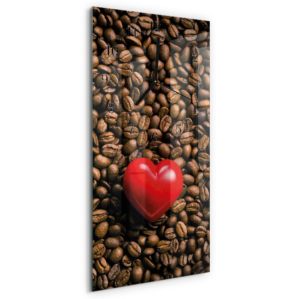 Horloge murale verticale Café en grains
