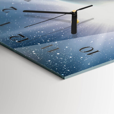 Horloge murale verticale Terre Weltall