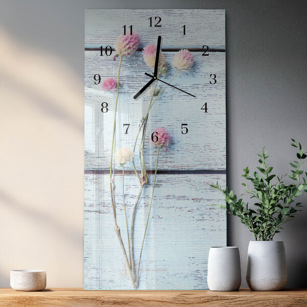 Horloge murale verticale Trèfle