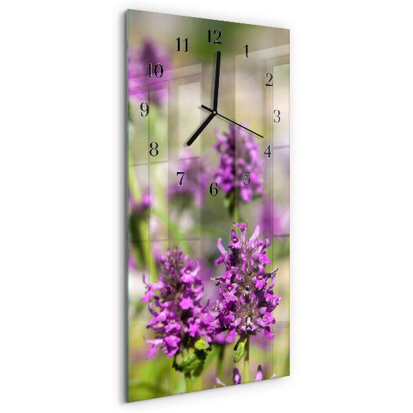 Horloge murale verticale Fleurs