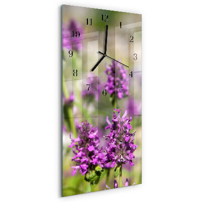 Horloge murale verticale Fleurs