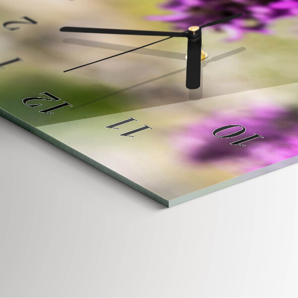 Horloge murale verticale Fleurs