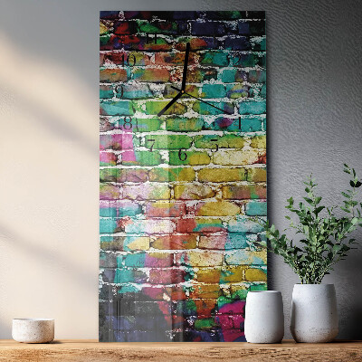 Horloge murale verticale Brique