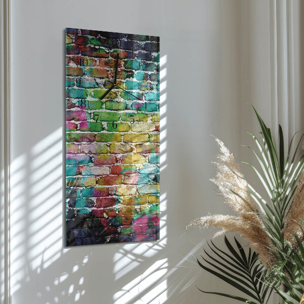 Horloge murale verticale Brique