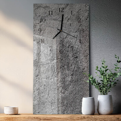 Horloge murale verticale Mur en béton