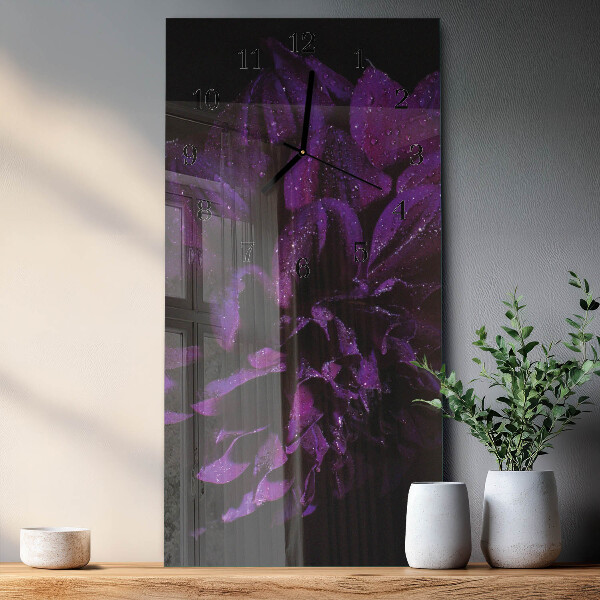 Horloge murale verticale Pivoine