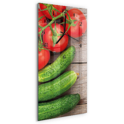 Horloge murale verticale Légumes
