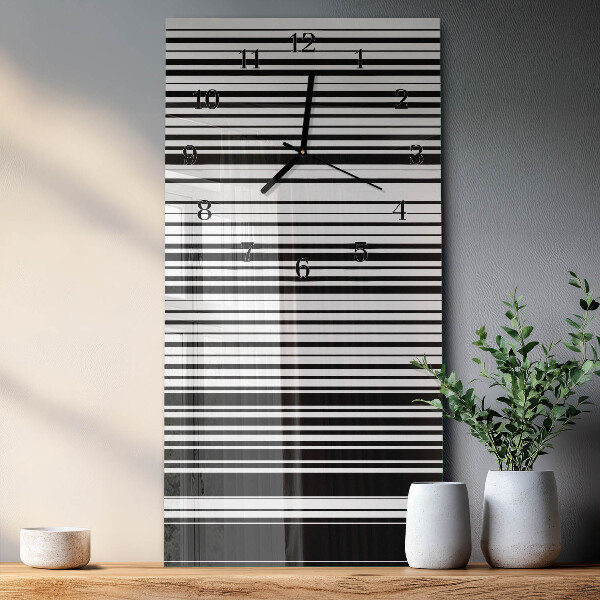 Horloge murale verticale Rayures